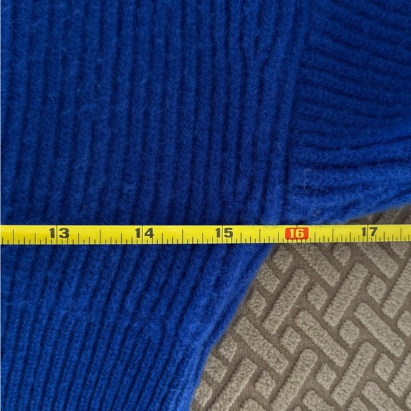 Cordova Megève Sweater Blue 100% Extra Fine Merino Wool Blue Ribbed Size XS - Picture 10 of 12